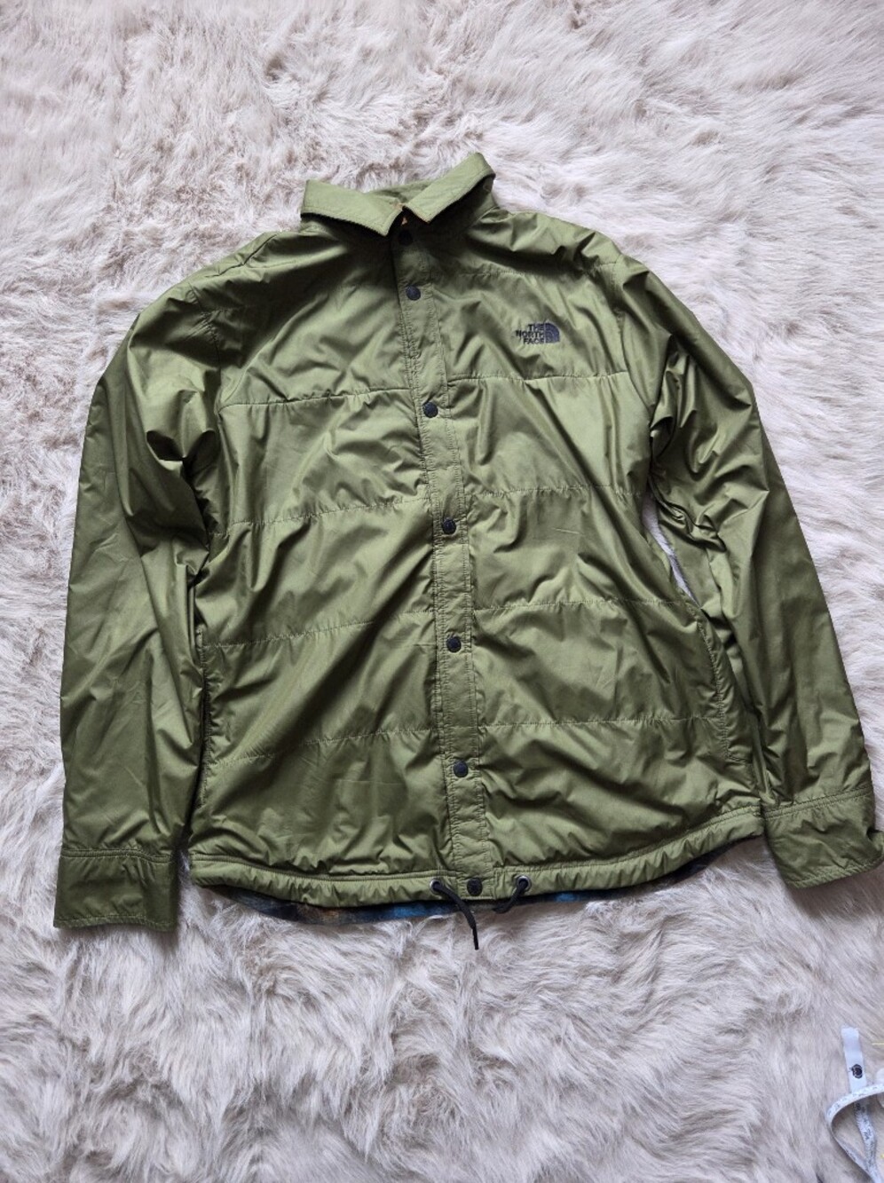 The North Face Olive Green Windbreaker Jacket. Reversible